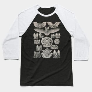 Bat Faces | Nocturnal Flying Mammals Baseball T-Shirt